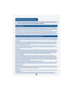 ComplyRight HIPAA Notice Of Privacy Practices Forms, 8 1/2in x 11in, Pack Of 100