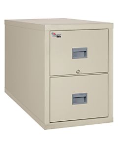 FireKing Patriot 31-5/8inD Vertical 2-Drawer File Cabinet, Metal, Parchment, White Glove Delivery