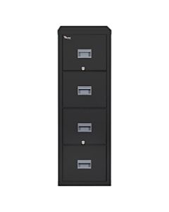 FireKing Patriot 31-5/8inD Vertical 4-Drawer File Cabinet, Metal, Black, White Glove Delivery