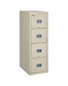 FireKing Patriot 20-3/4inD Vertical 4-Drawer File Cabinet, Metal, Parchment, White Glove Delivery