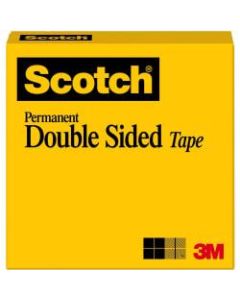 Scotch Double-Sided Tape, 1/2inx 1,296in, Clear