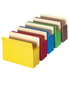 Smead Top-Tab Expanding File Pockets, Letter Size, 5 1/4in Expansion, Assorted Colors, Pack Of 5