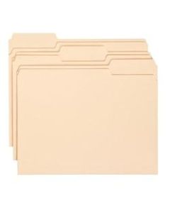 Office Depot Brand Economy File Folders, 1/3 Cut, Letter Size, Manila, Pack Of 150
