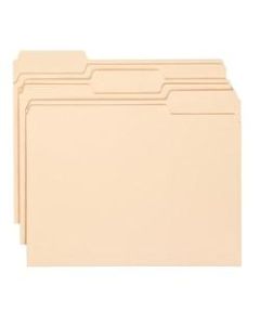 Office Depot Brand Economy File Folders, 1/3 Cut, Letter Size, Manila, Pack Of 150