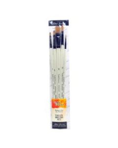 Robert Simmons Simply Simmons Long Handle Paint Brush Set, Assorted Sizes, Assorted Britsles, Synthetic, White, Set Of 5