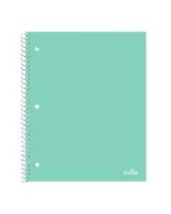 Office Depot Brand Stellar Poly Notebook, 8in x 10-1/2in, 1 Subject, Wide Ruled, 100 Sheets, Mint