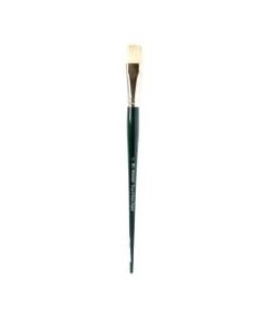 Winsor & Newton Winton Hog Paint Brush, Size 12, Short Flat/Bright Bristle, Hog Hair, Green