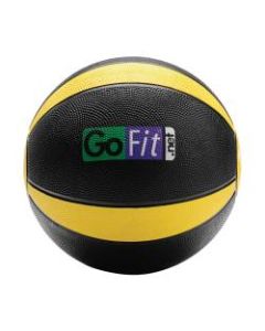 GoFit Medicine Ball, 10 Lb, Black/Yellow