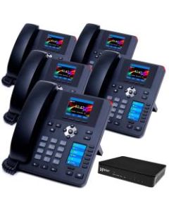 XBLUE QB1 VoIP Phone System Bundle, 5 Phones, QB1005