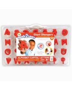 Center Enterprises Ready2Learn Alphabet Letters Giant Stamps, Uppercase, 3in, Red, Pack Of 28