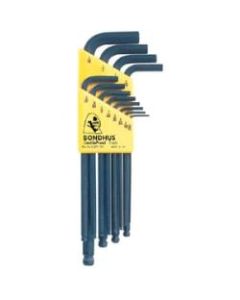 Bondhus 12-Piece Long Arm Ball End L Wrench Hex Key Set