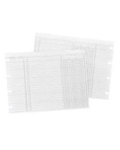 Wilson Jones Ledger Sheets, Ending Balance, 9 1/4in x 11 7/8in, White, Pack Of 100