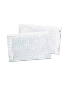 Wilson Jones Columnar Ruled Sheets, 11in x 17in, 36 Lines, 30 Columns, 100/Pack - 24 lb - Double Sided Sheet - Ledger - 17in x 11in Sheet Size - 2 x Holes - Green Sheet(s) - Brown, Green Print Color - Paper - 100 / Pack