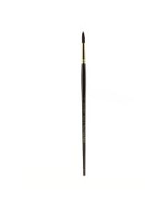 Winsor & Newton Galeria Long-Handle Paint Brush, Size 12, Round Bristle, Polyester, Burgundy