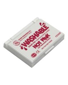 Center Enterprise Washable Stamp Pads, 2 1/4in x 3 3/4in, Hot Pink, Pack Of 6