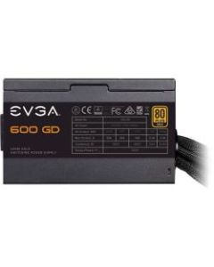 EVGA 600 GD Power Supply - Internal - 120 V AC, 230 V AC Input - 3.3 V DC @ 20 A, 5 V DC @ 20 A, 12 V DC @ 50 A, 5 V DC @ 2.5 A, 12 V DC @ 300 mA Output - 600 W - 1 +12V Rails - 1 Fan(s) - 92% Efficiency
