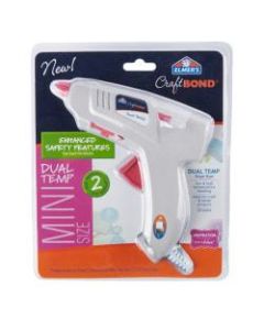 Elmers CraftBond 20-Watt Mini Dual-Temp Glue Gun, Gray/Pink