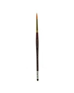 Grumbacher Goldenedge Watercolor Paint Brush, Size 7, Round Bristle, Sable Hair, Dark Red
