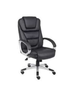 Boss Office Products Ergonomic Bonded LeatherPlus Chair, Black