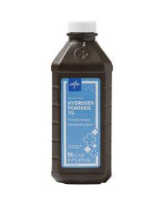 Medline 3 Percent USP Hydrogen Peroxide - For Cut, Skin Abrasion, Burn - 16 oz - 1 Each