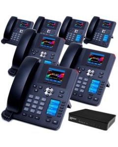 XBLUE QB1 VoIP Phone System Bundle, 7 Phones, QB1007