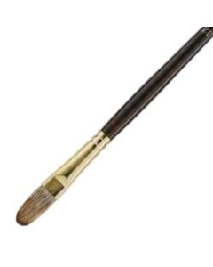 Winsor & Newton Monarch Long-Handle Paint Brush, Size 12, Filbert Bristle, Synthetic, Brown