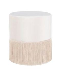 LumiSource Fringe Ottoman, Cream