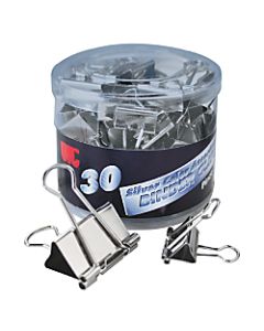 OIC Assorted Binder Clips, Assorted Sizes, Silver, Pack Of 30