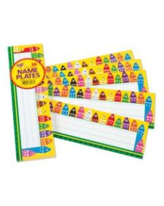 TREND Desk Toppers Name Plates, 2-7/8in x 9-1/2in, Colorful Crayons, Pack Of 36