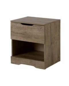 South Shore Holland 1-Drawer Nightstand, 19-3/4inH x 22-1/4inW x 17inD, Weathered Oak