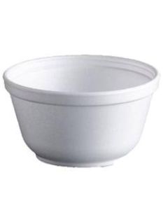 Convermex Foam Squat Containers, 10 Oz, White, Case Of 1,000