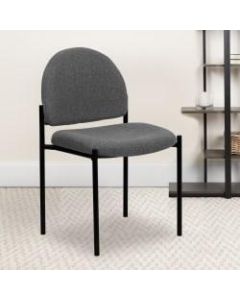 Flash Furniture Comfortable Stackable Side Chair, Gray/Black