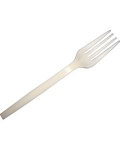 Primeware ECO Disposable Utensils, Forks, Tan, Case Of 1,000