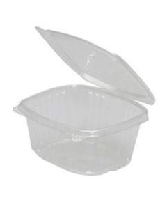 Genpak Plastic Hinged Deli Food Containers, Rectangle, 16 Oz, Case Of 200