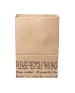 Duro Novolex #56 Paper Shopping Bags, 17inH x 12inW x 7inD, 100% Recycled, Brown, Carton Of 300
