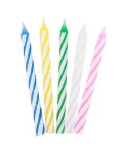 Plast Techs Spiral Birthday Candles, Assorted Colors, Carton Of 144