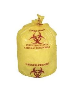 Pinnacle Disinfecting Liners, 38 Gallon, 30in x 41in, Yellow, Case Of 250