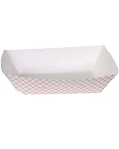 Dixie Boat-Shaped Food Trays, 5 Lbs, Red/White, Case Of 500