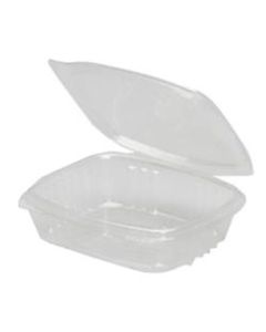 Genpak Plastic Hinged Deli Food Containers, Rectangle, 8 Oz, Case Of 200