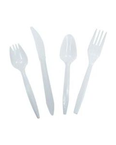 Goldmax Medium-Weight Flexible Plastic Utensils, Knives, White, Case Of 1,000