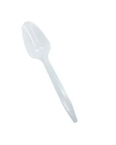 Goldmax Medium-Weight Flexible Plastic Utensils, Spoons, White, Case Of 1,000