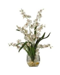 Nearly Natural 19in Dancing Lady Orchid, White