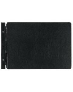 Wilson Jones Raven Vinyl-Guarded Binder, 7in Post Spacing, 11in x 17in, Black