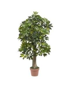 Nearly Natural 4ft Schefflera Tree, Green