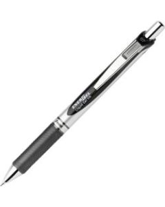 Pentel EnerGel RTX Liquid Gel Pen - Medium Pen Point - 0.7 mm Pen Point Size - Refillable - Retractable - Black Gel-based Ink - Silver Barrel - 1 Each