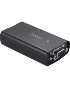 Belkin HDMI to VGA + 3.5mm Audio Adapter Video Converter - Black - 1 x HDMI (Type A) Digital Audio/Video - 1 x HD-15 Female VGA, 1 x Mini-phone Stereo Audio - 1920 x 1080 Supported - Black - 1 x HDMI (Type A) Digital Audio/Video