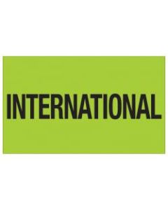 Tape Logic Preprinted Special Handling Labels, DL1118, International, Rectangle, 3in x 5in, Fluorescent Green, Roll Of 500
