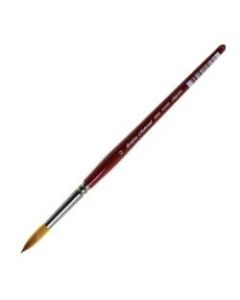 Silver Brush Golden Natural Series Paint Brush 20005, Size 12, Round Bristle, Red