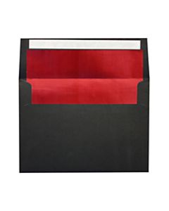 LUX Foil-Lined Invitation Envelopes A4, Peel & Press Closure, Black/Red, Pack Of 1,000
