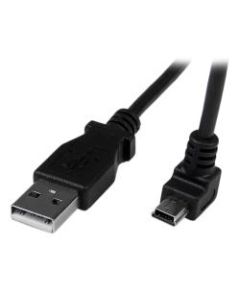 StarTech.com 2m Mini USB Cable - A to Down Angle Mini B - First End: 1 x Type A Male USB - Second End: 1 x Type B Male Mini USB - Shielding - Black
